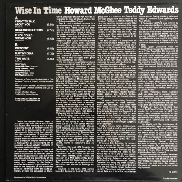 Howard McGhee, Teddy Edwards : Wise In Time (LP, Album)
