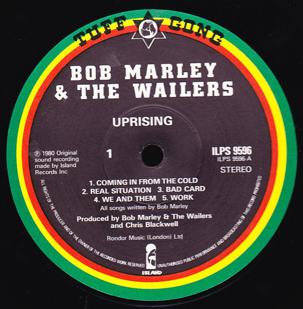 Bob Marley & The Wailers : Uprising (LP, Album, RE)