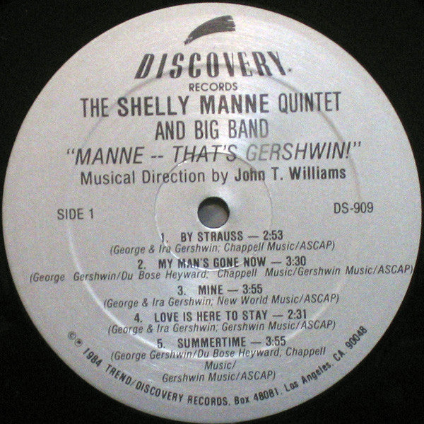 The Shelly Manne Quintet And Big Band ~ Manne -- That's Gershwin! (Vinyl) - Djungel & Jazz