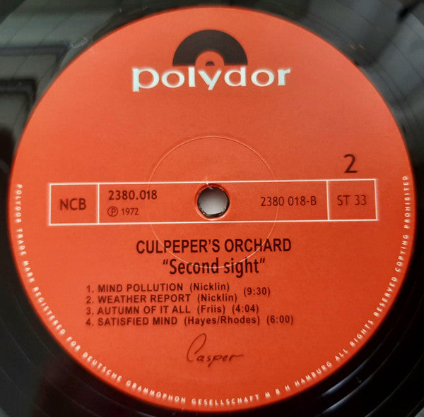 Culpeper's Orchard : Second Sight (LP, Album, RE, RM)