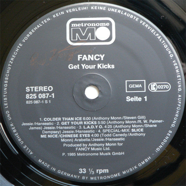 Fancy ~ Get Your Kicks (Vinyl) - Djungel & Jazz