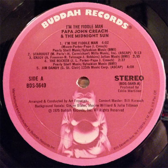 Papa John Creach & Midnight Sun ~ I'm The Fiddle Man (Vinyl) - Djungel & Jazz