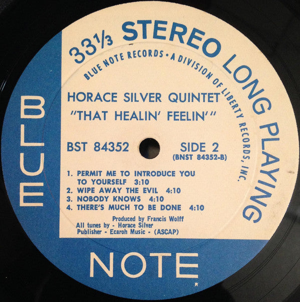 The Horace Silver Quintet With Unknown Artist ~ That Healin' Feelin' (The United States Of Mind / Phase 1) (Vinyl) - Djungel & Jazz