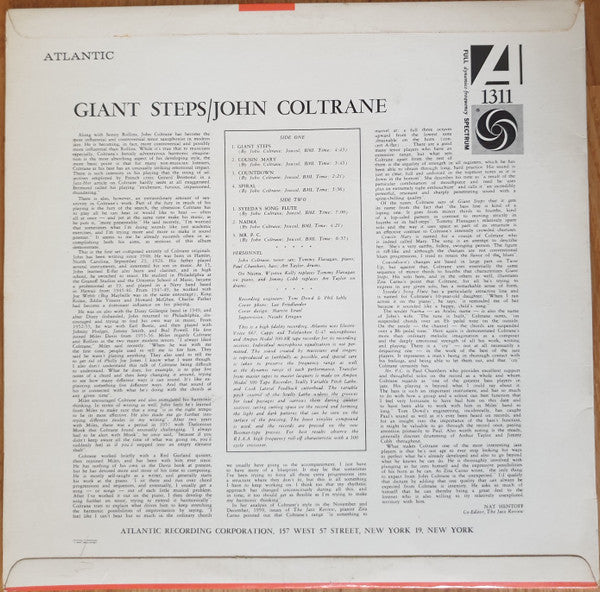 John Coltrane : Giant Steps (LP, Album, Mono)