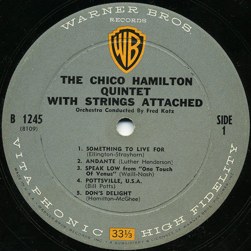 The Chico Hamilton Quintet ~ With Strings Attached (Vinyl) - Djungel & Jazz
