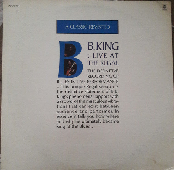 B.B. King ~ Live At The Regal (Vinyl) - Djungel & Jazz