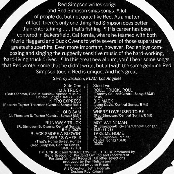 Red Simpson ~ I'm A Truck (Vinyl) - Djungel & Jazz