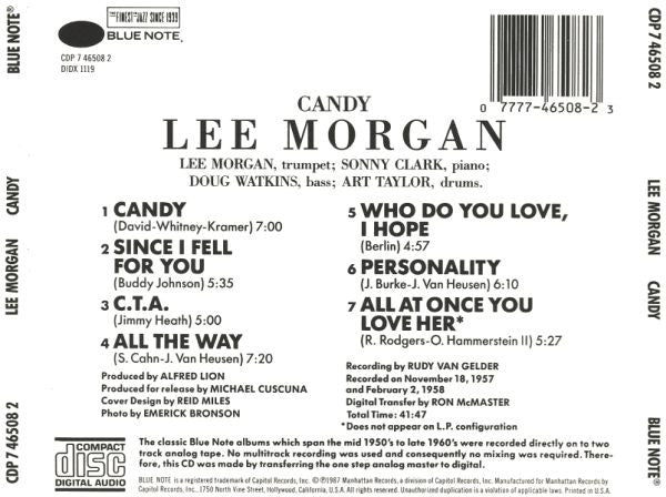 Lee Morgan ~ Candy (Vinyl) - Djungel & Jazz