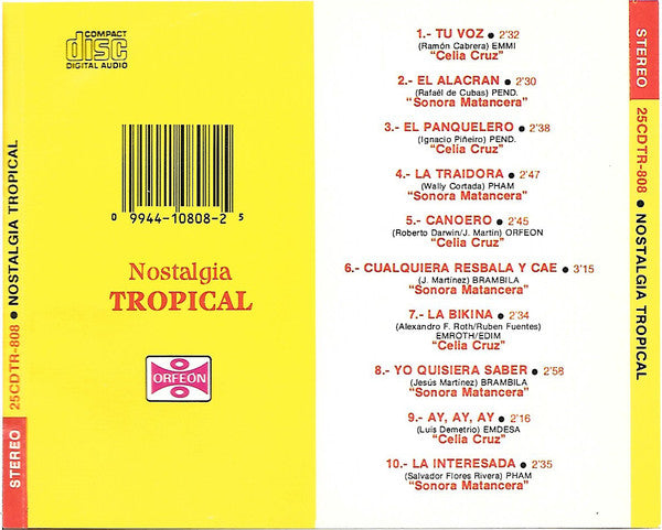 Celia Cruz Y La Sonora Matancera ~ Nostalgia Tropical (Vinyl) - Djungel & Jazz