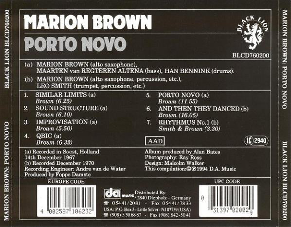 Marion Brown ~ Porto Novo (Vinyl) - Djungel & Jazz