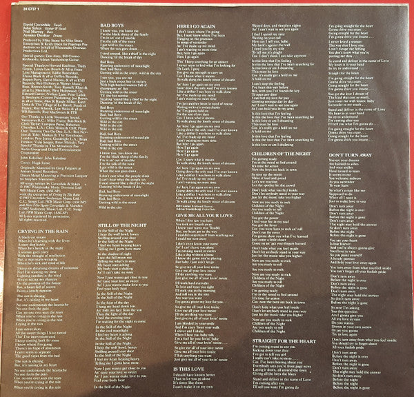 Whitesnake ~ 1987 (Vinyl) - Djungel & Jazz