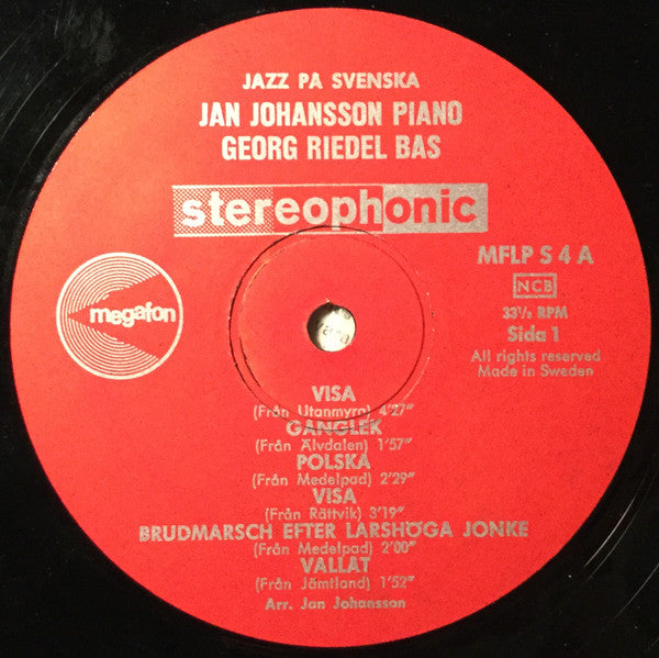 Jan Johansson : Jazz På Svenska (LP, Album)