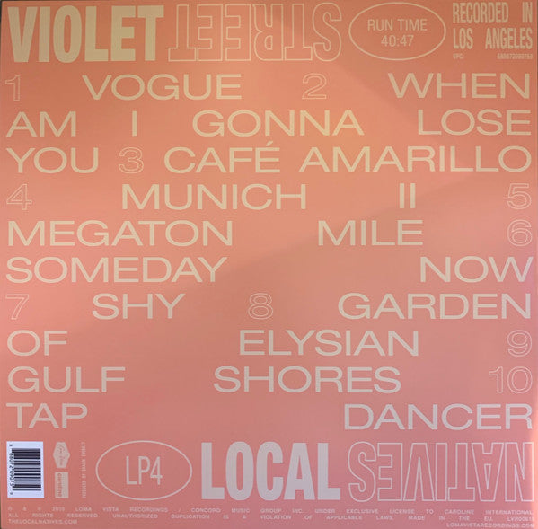 Local Natives : Violet Street (LP, Album)