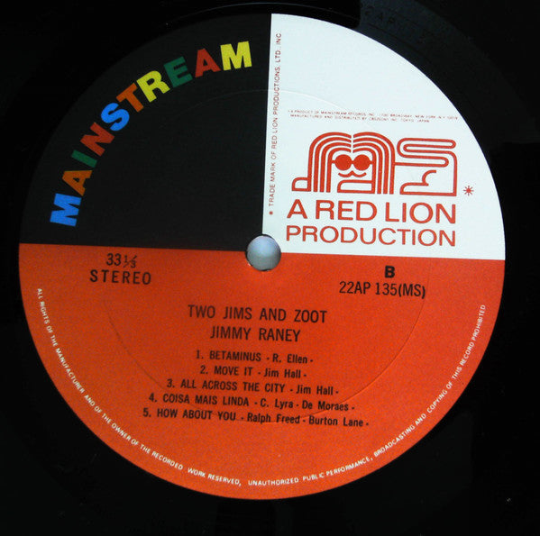 Jimmy Raney ~ Two Jims And Zoot (Vinyl) - Djungel & Jazz