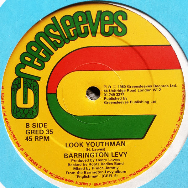 Barrington Levy ~ Mary Long Tongue / Look Youthman (Vinyl) - Djungel & Jazz