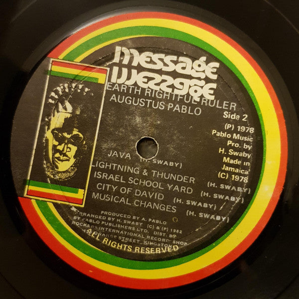 Augustus Pablo : Earth Rightful Ruler (Emperor Haile Selassie I) (LP, Album, Lab)