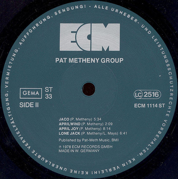 Pat Metheny Group : Pat Metheny Group (LP, Album)