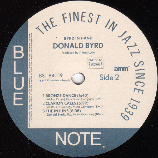 Donald Byrd : Byrd In Hand (LP, Album, RE, RM)