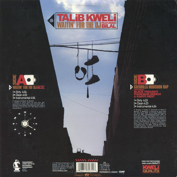 Talib Kweli ~ Waitin' For The DJ / Guerilla Monsoon Rap (Vinyl) - Djungel & Jazz