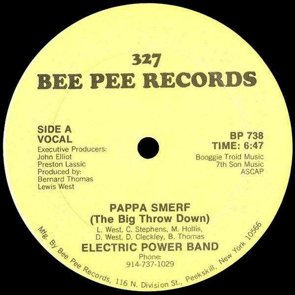 Electric Power Band : Pappa Smerf (The Big Throw Down) (12")