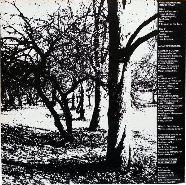 News From Babel ~ Letters Home (Vinyl) - Djungel & Jazz