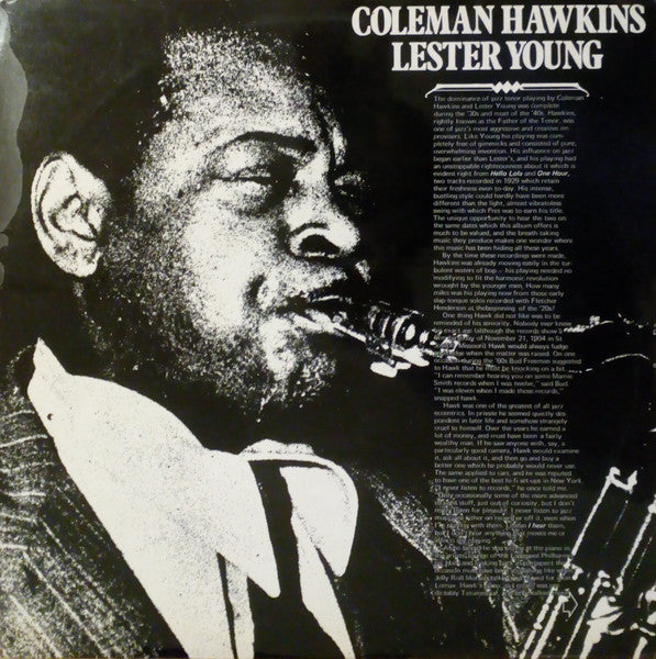 Coleman Hawkins / Lester Young ~ Coleman Hawkins-Lester Young (Vinyl) - Djungel & Jazz