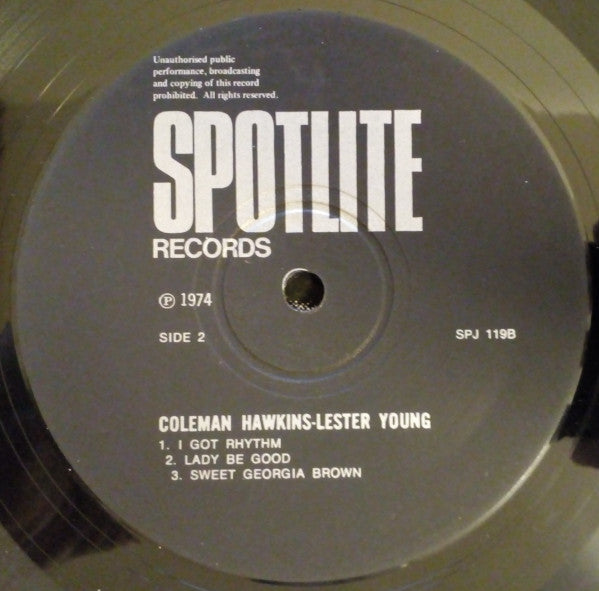 Coleman Hawkins / Lester Young ~ Coleman Hawkins-Lester Young (Vinyl) - Djungel & Jazz