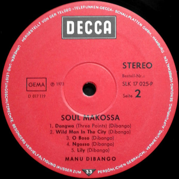 Manu Dibango ~ Soul Makossa (Vinyl) - Djungel & Jazz