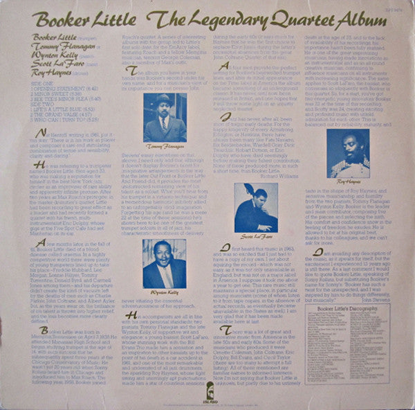 Booker Little ~ The Legendary Quartet Album (Vinyl) - Djungel & Jazz