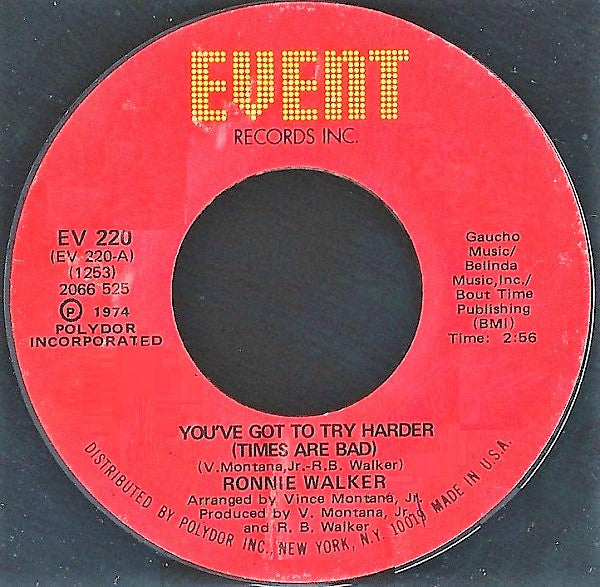 Ronnie Walker ~ You've Got To Try Harder (Times Are Bad) (Vinyl) - Djungel & Jazz