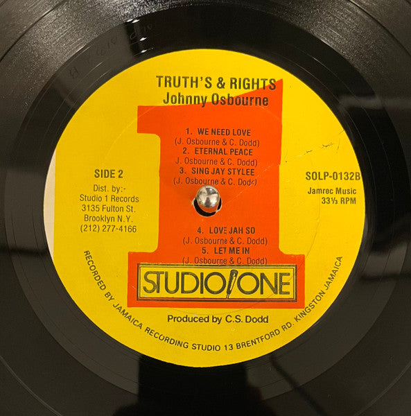 Johnny Osbourne : Truths And Rights (LP, Album)