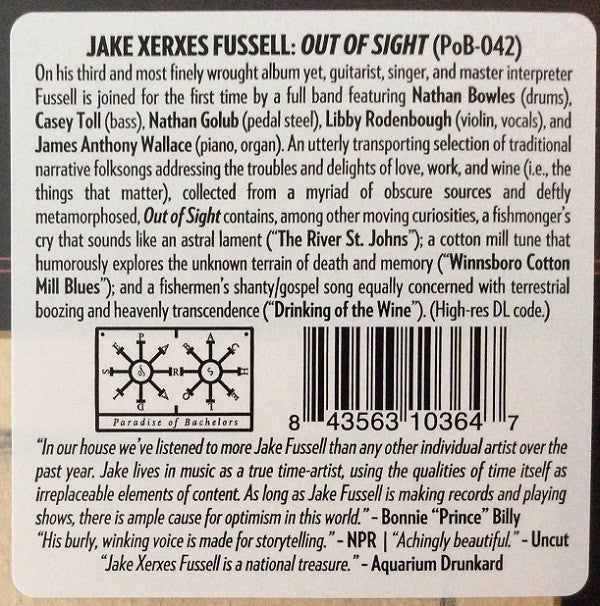 Jake Xerxes Fussell ~ Out Of Sight (Vinyl) - Djungel & Jazz