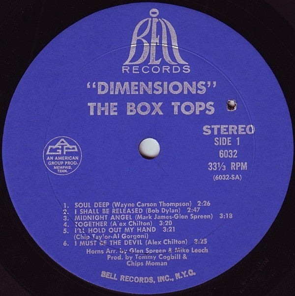 The Box Tops ~ Dimensions (Vinyl) - Djungel & Jazz