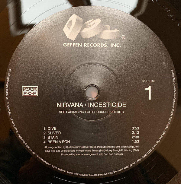 Nirvana : Incesticide (2xLP, Comp, RE, RM, RP, 25t)