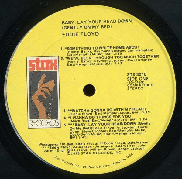 Eddie Floyd ~ Baby Lay Your Head Down (Gently On My Bed) (Vinyl) - Djungel & Jazz