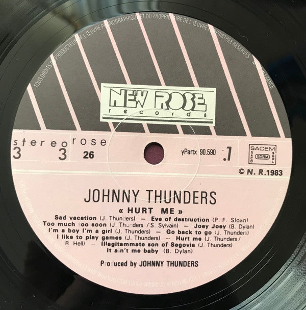 Johnny Thunders ~ Hurt Me (Vinyl) - Djungel & Jazz