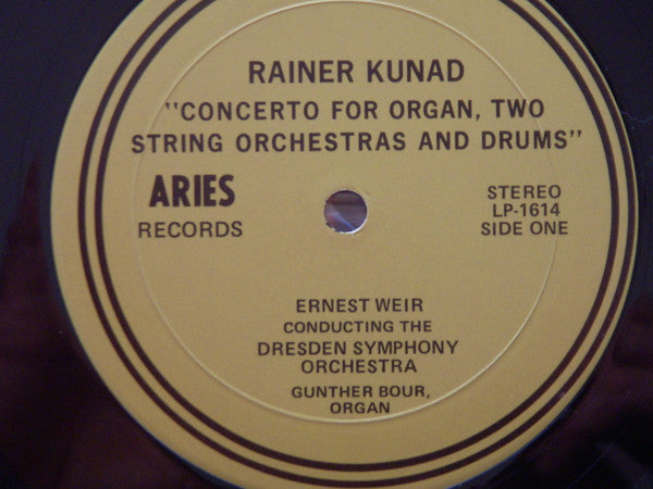 Ernest Weir, Gunther Bour, Rainer Kunad, Peter Racine Fricker, Gillian Weir, Sir Colin Davis, BBC Symphony Orchestra, Christian Collum, Günther Herbig ~ Concerto For Organ, Two String Orchestras And Drums; Symphony No. 5 For Organ And Orchestra (Vinyl) - Djungel & Jazz