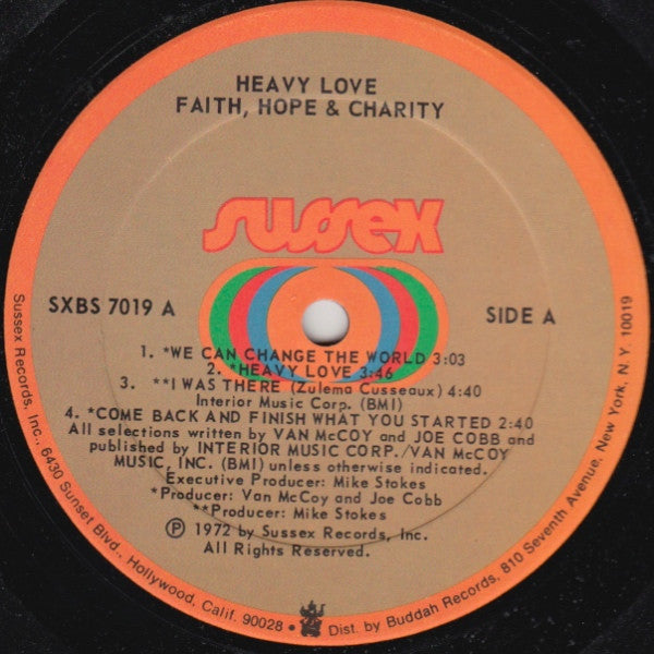 Faith, Hope & Charity ~ Heavy Love (Vinyl) - Djungel & Jazz