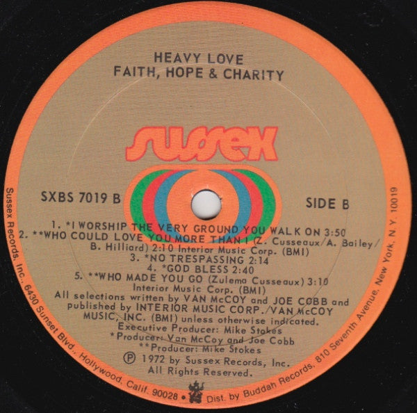 Faith, Hope & Charity ~ Heavy Love (Vinyl) - Djungel & Jazz