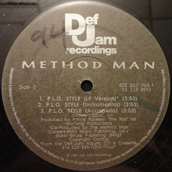 Method Man ~ Bring The Pain (Vinyl) - Djungel & Jazz