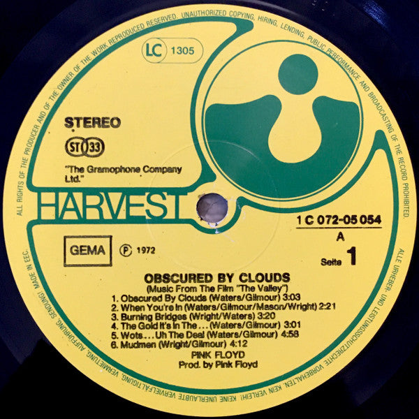 Pink Floyd ~ Obscured By Clouds (Vinyl) - Djungel & Jazz