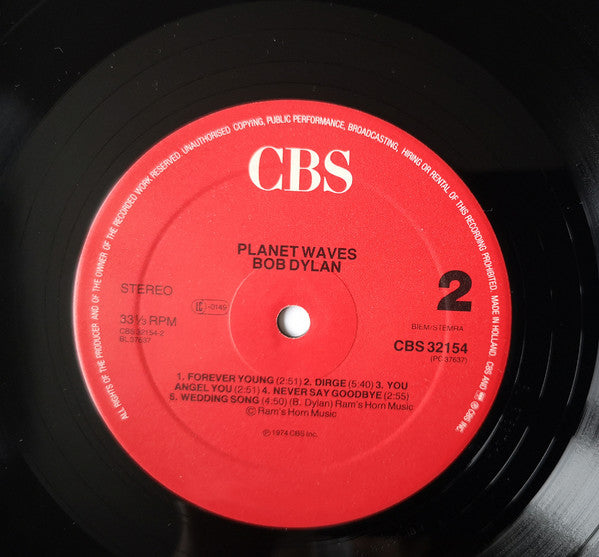 Bob Dylan ~ Planet Waves (Vinyl) - Djungel & Jazz