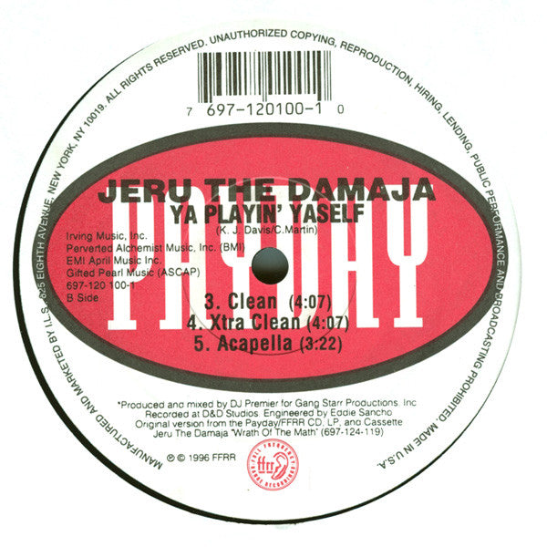 Jeru The Damaja ~ Ya Playin' Yaself (Vinyl) - Djungel & Jazz