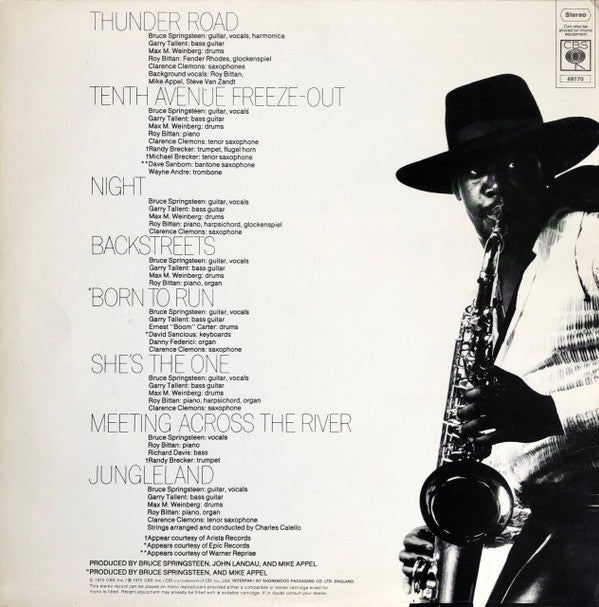 Bruce Springsteen : Born To Run (LP, Album, Gat)