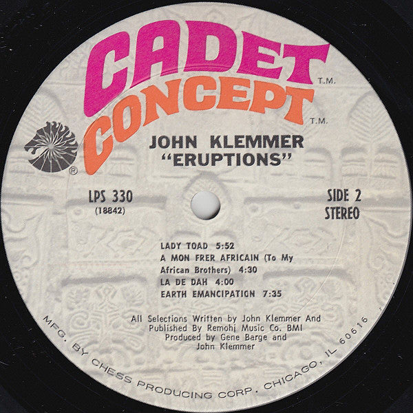 John Klemmer ~ Eruptions (Vinyl) - Djungel & Jazz
