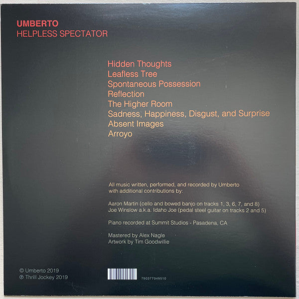 Umberto  ~ Helpless Spectator (Vinyl) - Djungel & Jazz