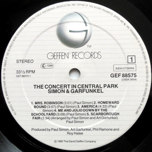 Simon And Garfunkel ~ The Concert In Central Park (Vinyl) - Djungel & Jazz