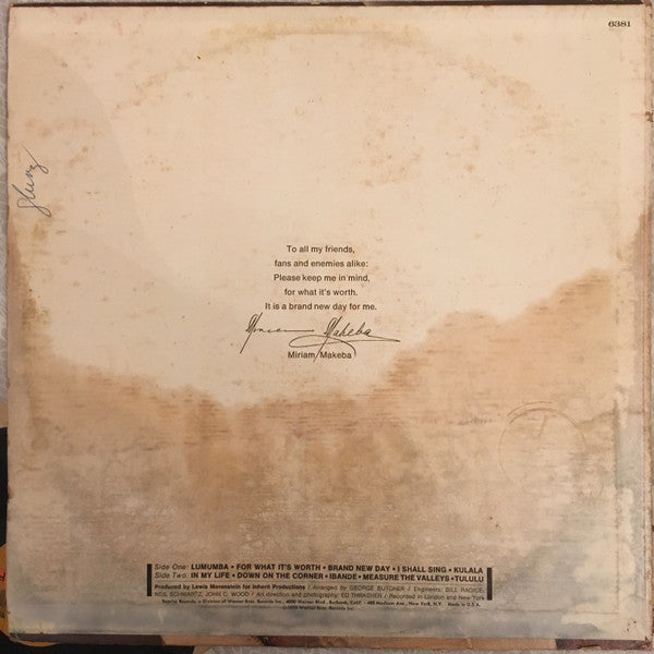 Miriam Makeba : Keep Me In Mind (LP, Album)