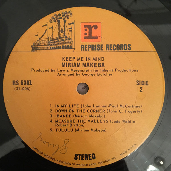 Miriam Makeba : Keep Me In Mind (LP, Album)