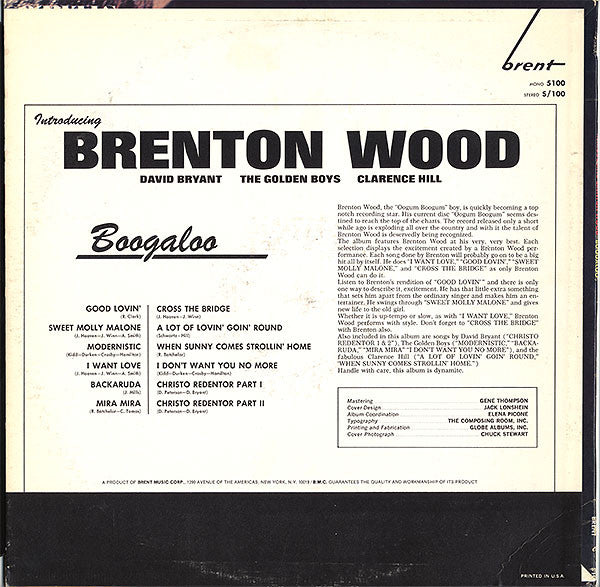 Brenton Wood And David Bryant , Clarence Hill ~ Boogaloo (Vinyl) - Djungel & Jazz